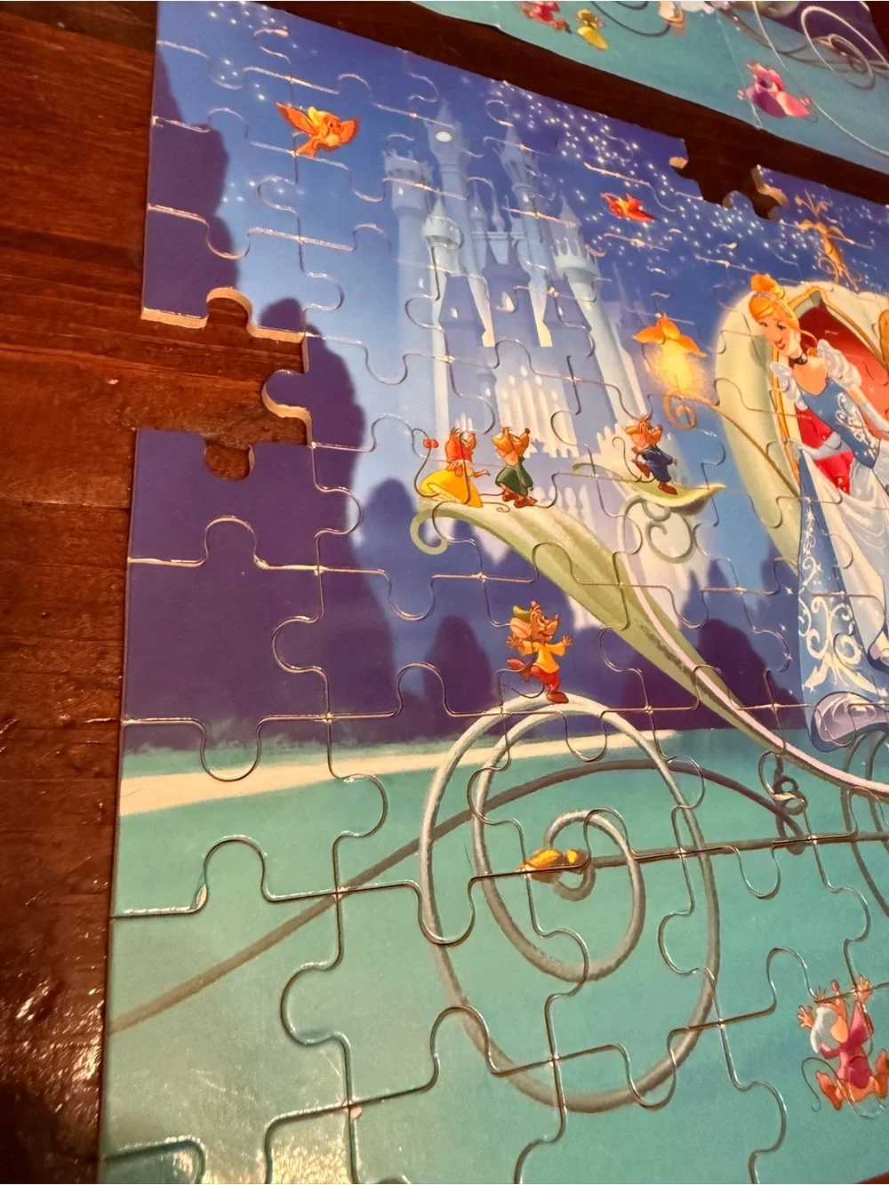 Cinderella Carriage Kids Puzzle - Blue